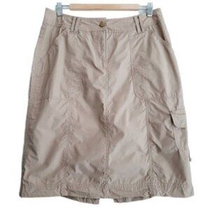 DELLA SPIGA / Italy Casual Skirt Cotton Tan Cargo Pocket Sz 12
